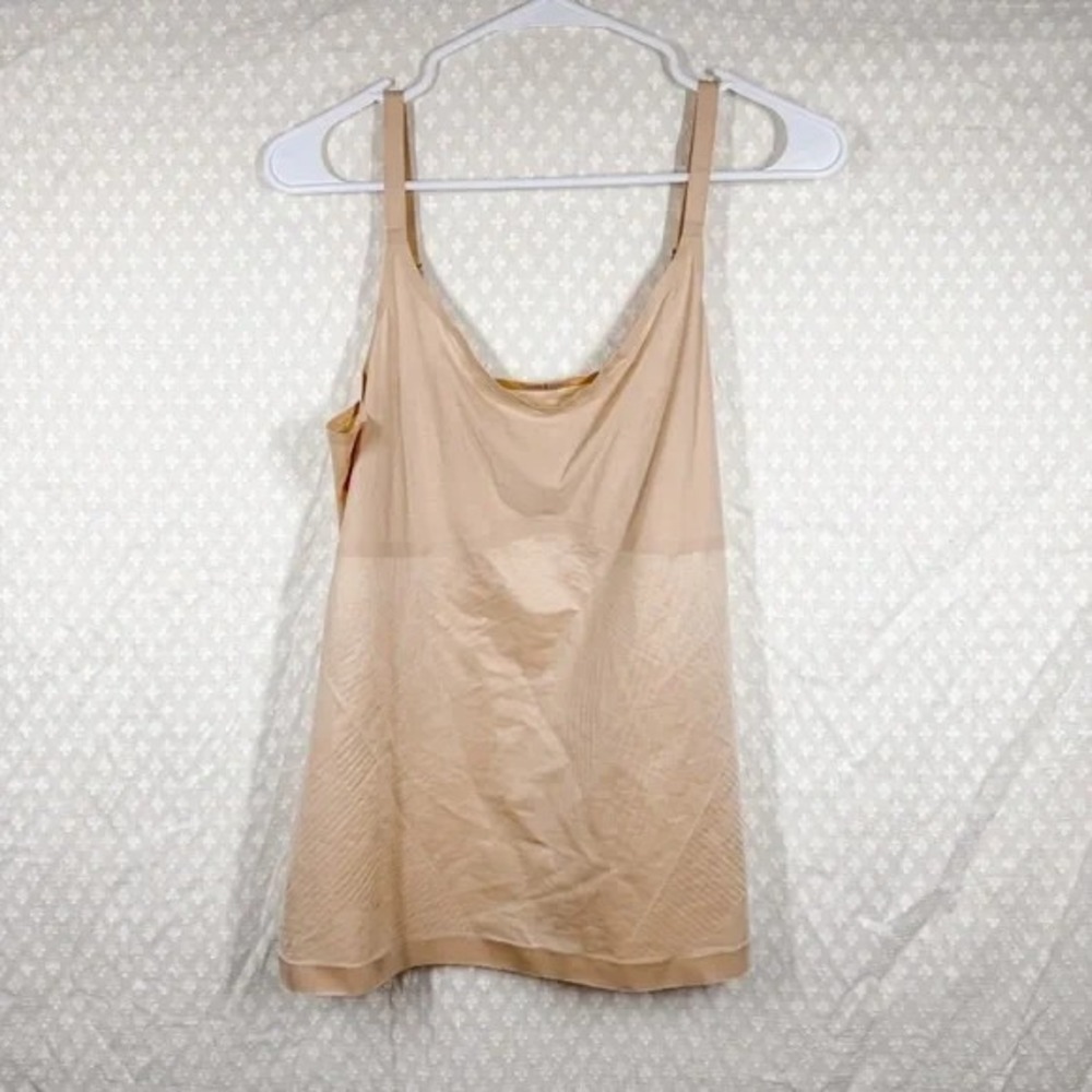 Spanx Women Cami Top Sz 2X Plus Cream Nude Spanxshape Invisible Shapewear